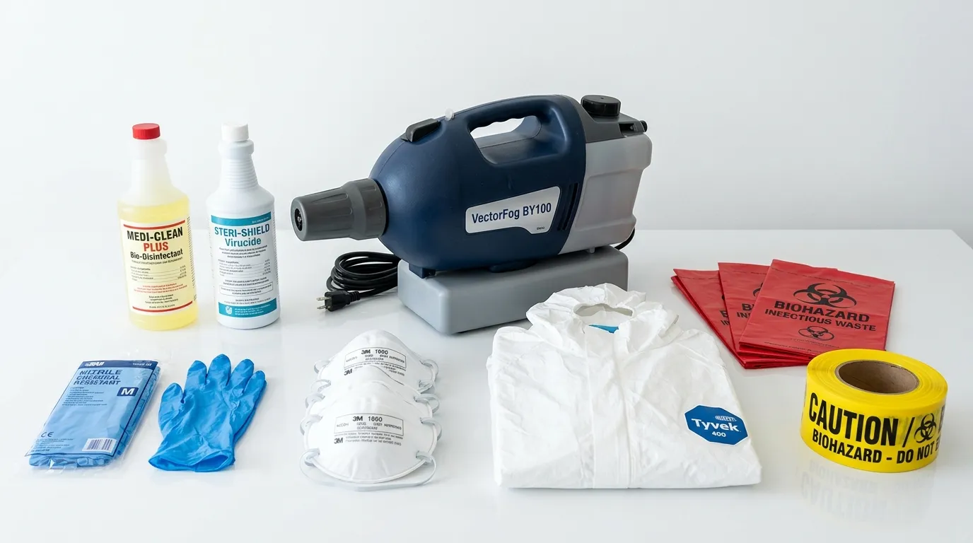 Professional biohazard remediation crew working in Laurinburg