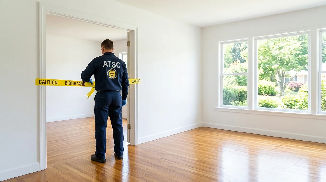 Certified biohazard cleanup crew performing Crime Scene Cleanup in Laurinburg